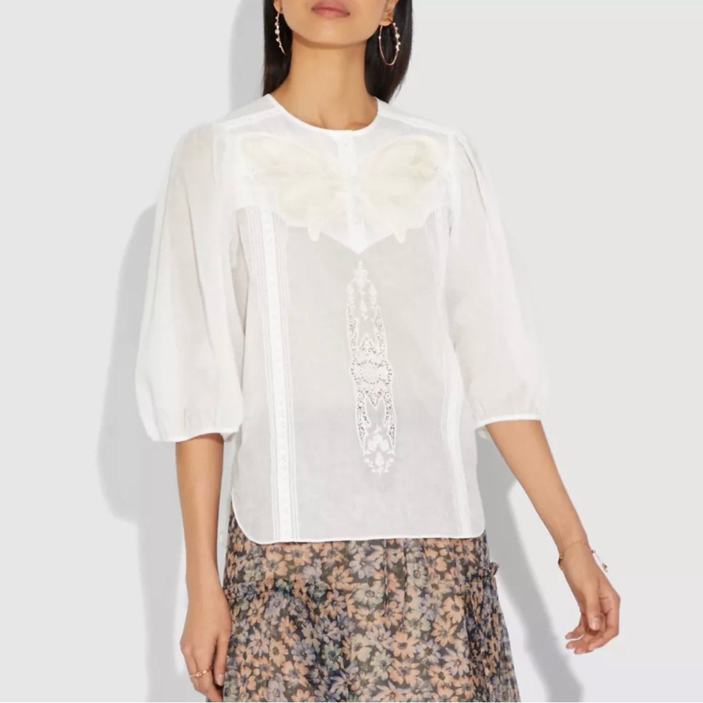 Coach Lacey Butterfly Applique Top